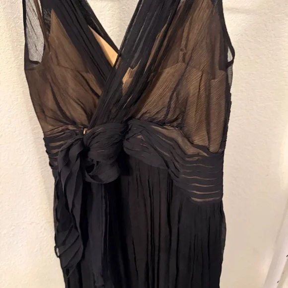 black mini dress drop waist Lace Detail Cocktail Dress – BCBGMAXAZRIA main image 0
